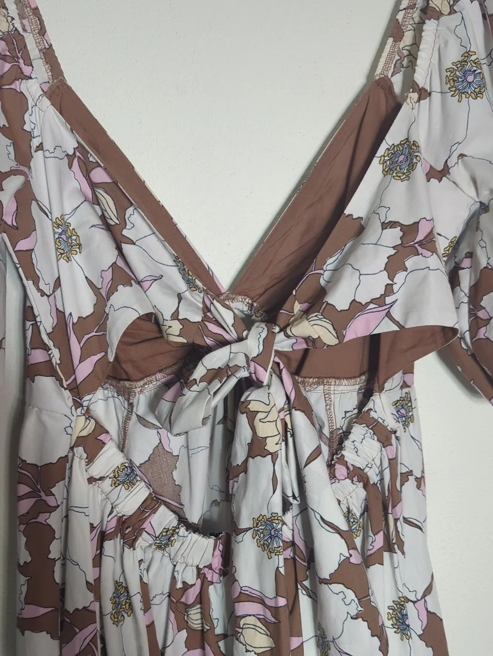 Abercrombie & Fitch Womens O Ring Dress Floral Puffed Sleeve Cottagecore Medium